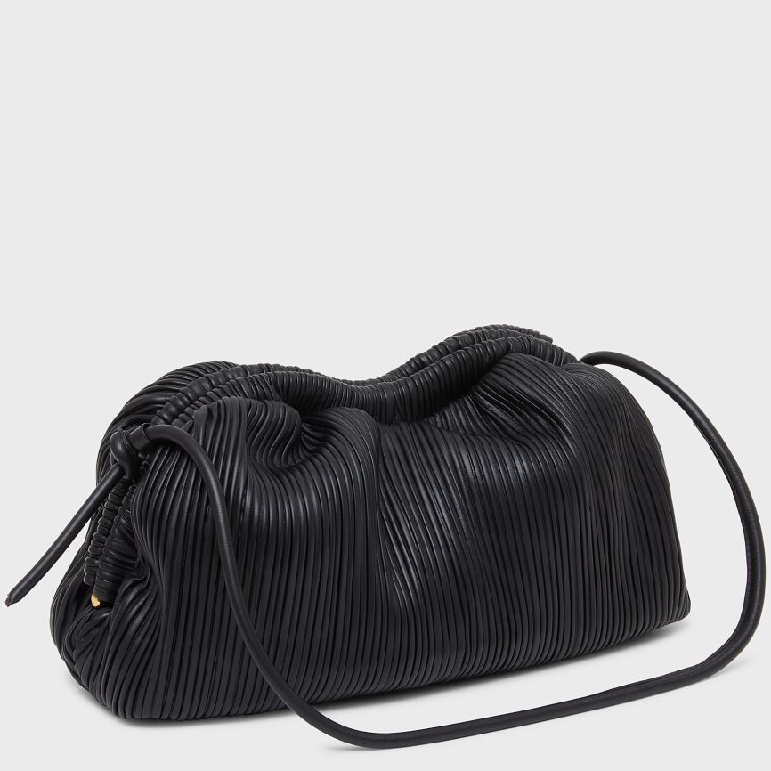 Women's Mansur Gavriel Pleated Cloud Clutch Bags Black | AU 07M2BI